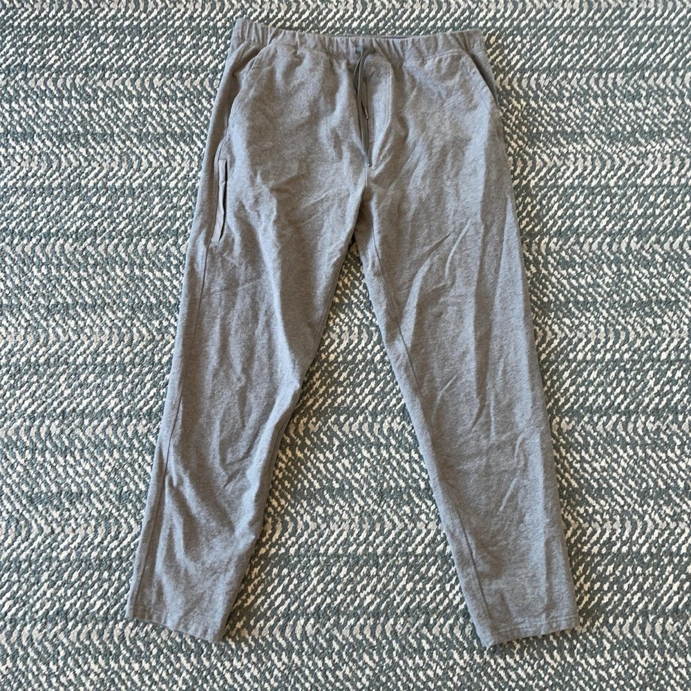 Mack Weldon ACE Sweatpants Men's XL Gray Straight Leg Cotton Stretch Zip Pocket